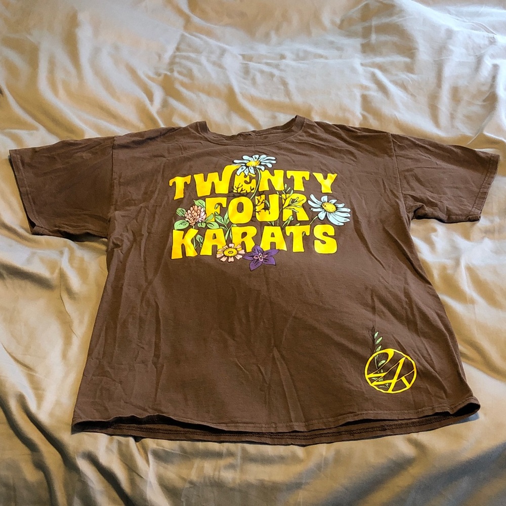 Twenty Four Karats ladies Brown Graphic Tee